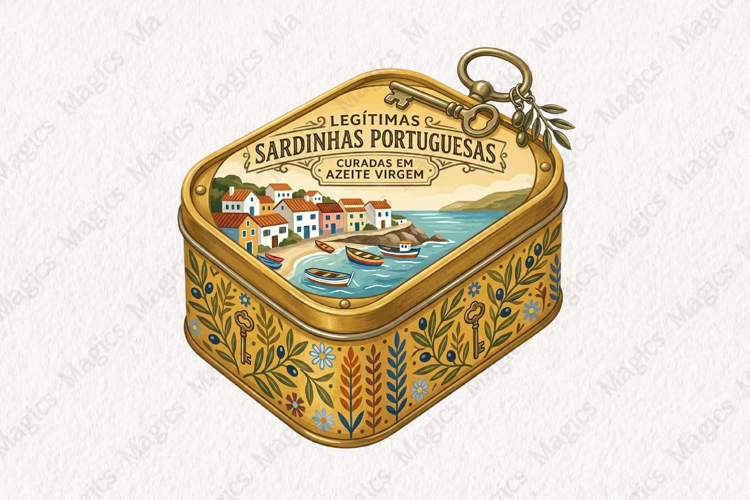 Fisherman Aesthetic Sardines Sublimation Design