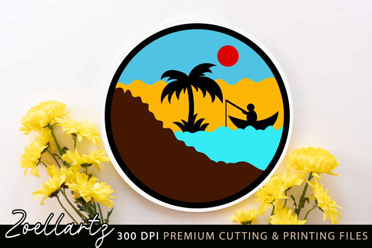 Fishing Camp SVG Cut File Camping SVG Adventure Illustration
