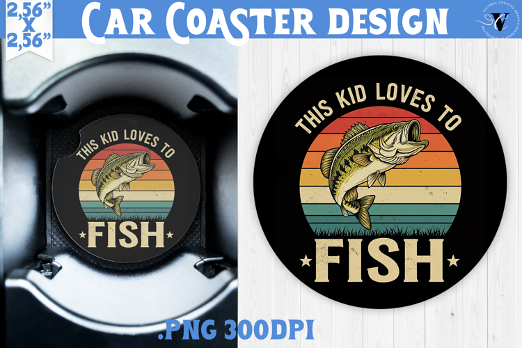 Car Coaster | Fishing | Fishing lover gift