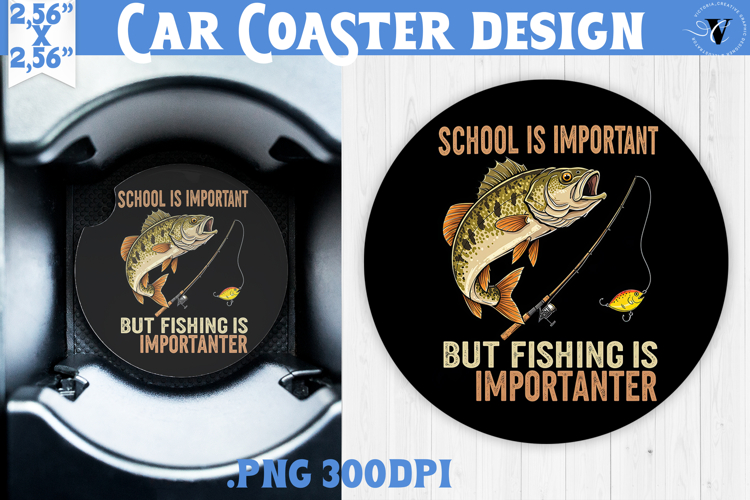 Car Coaster | Fishing | Fishing lover gift