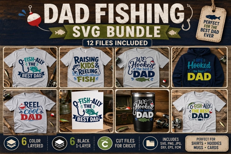 Father’s Day Fishing Quote SVG Bundle, Dad Fishing svg,