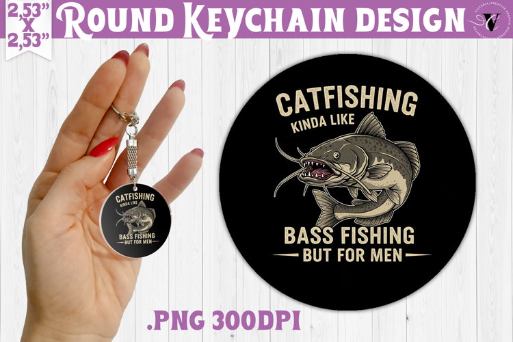 Round keychain | Fishing | Fishing lover gift