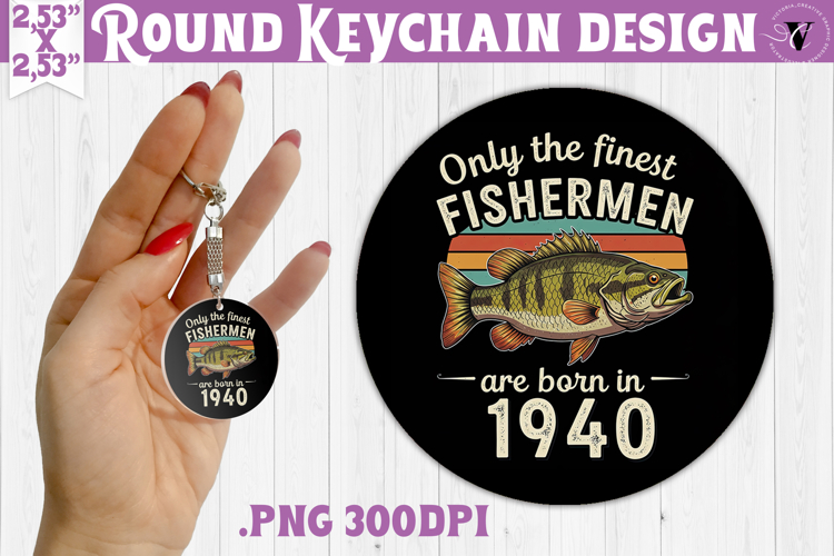 Round keychain | Fishing | Fishing lover gift