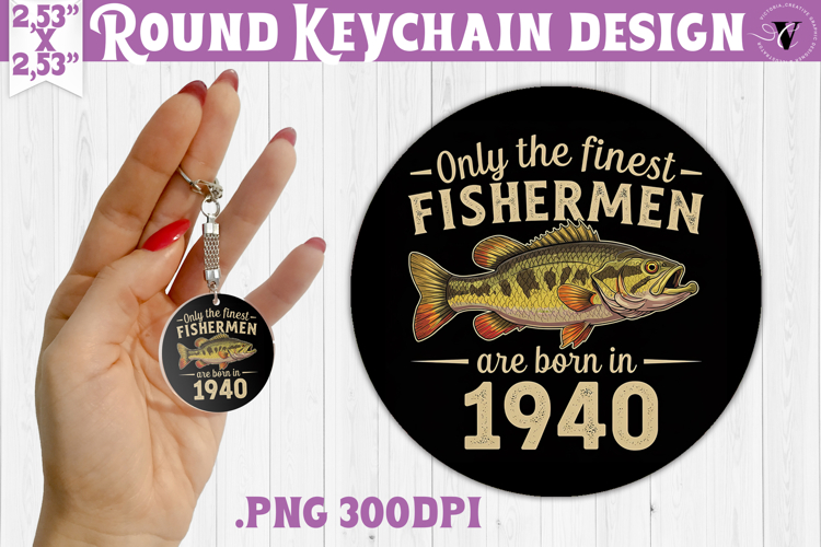 Round keychain | Fishing | Fishing lover gift