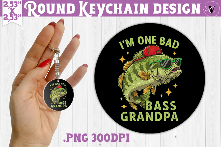 Round keychain | Fishing | Fishing lover gift