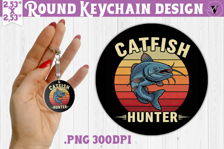Round keychain | Fishing | Fishing lover gift