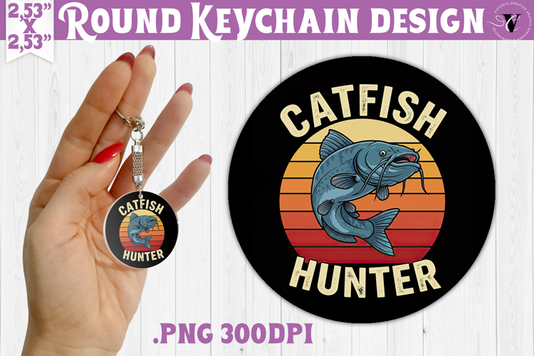 Round keychain | Fishing | Fishing lover gift