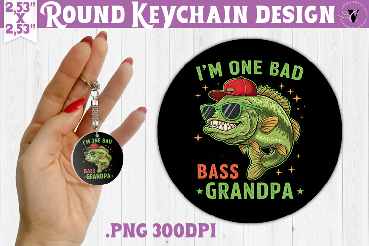 Round keychain | Fishing | Fishing lover gift