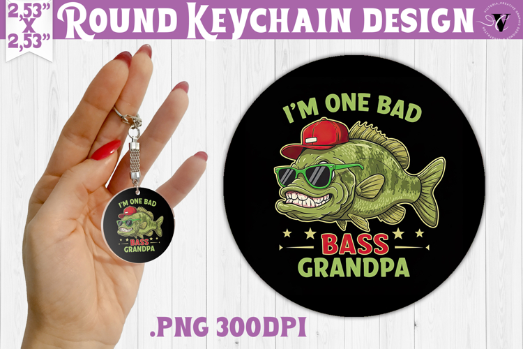 Round keychain | Fishing | Fishing lover gift