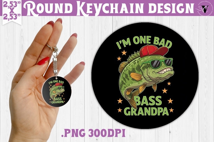 Round keychain | Fishing | Fishing lover gift
