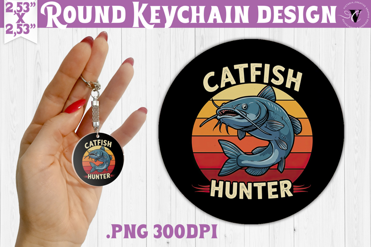 Round keychain | Fishing | Fishing lover gift