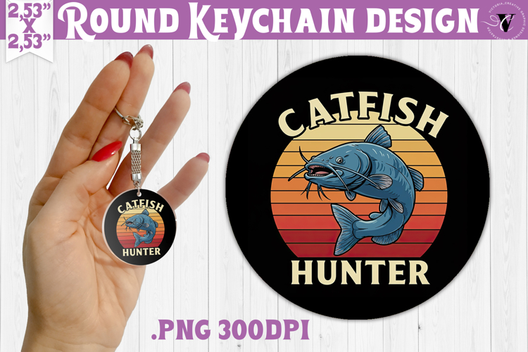 Round keychain | Fishing | Fishing lover gift
