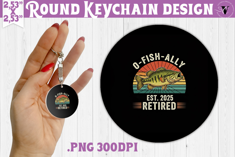 Round keychain | Fishing | Fishing lover gift