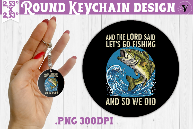 Round keychain | Fishing | Fishing lover gift