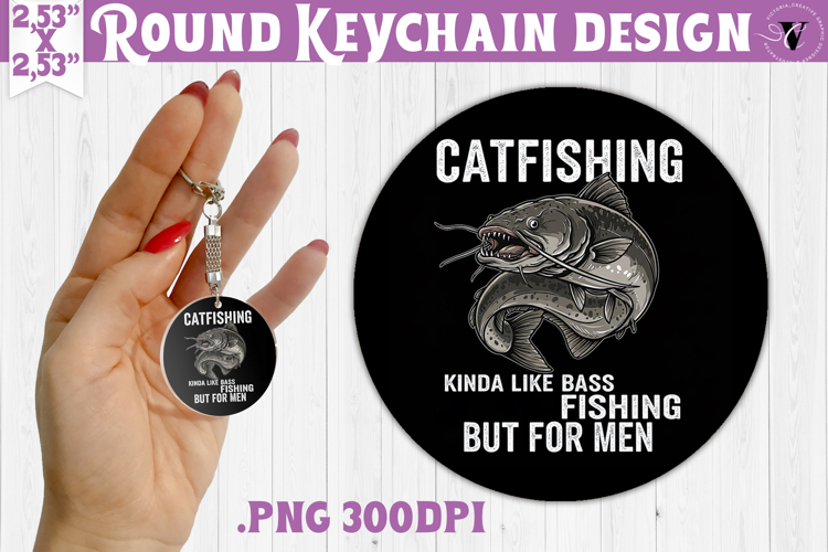 Round keychain | Fishing | Fishing lover gift