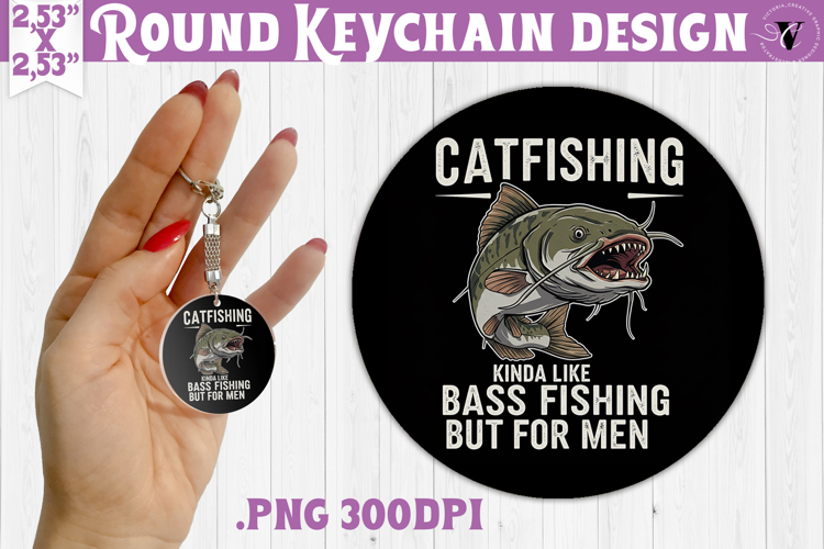 Round keychain | Fishing | Fishing lover gift