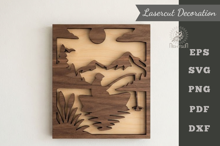Fishing Laser Cutting Wall Decor