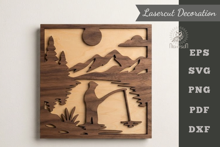Fishing Laser Cutting Wall Decor