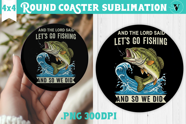 Round Coaster | Fishing | Fishing lover gift