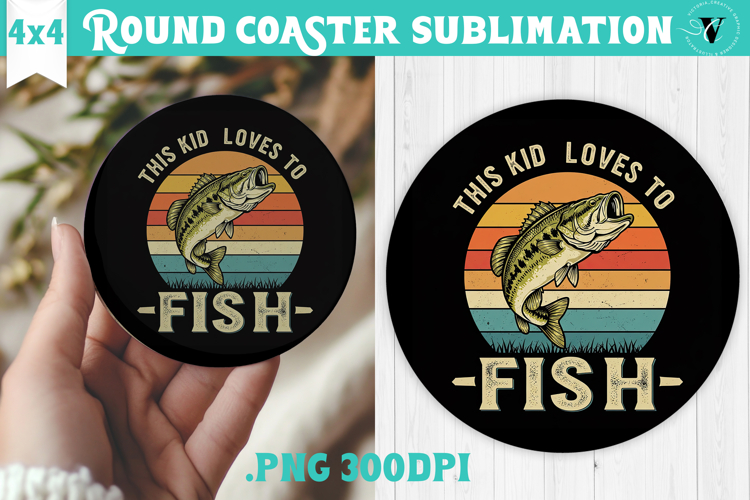 Round Coaster | Fishing | Fishing lover gift