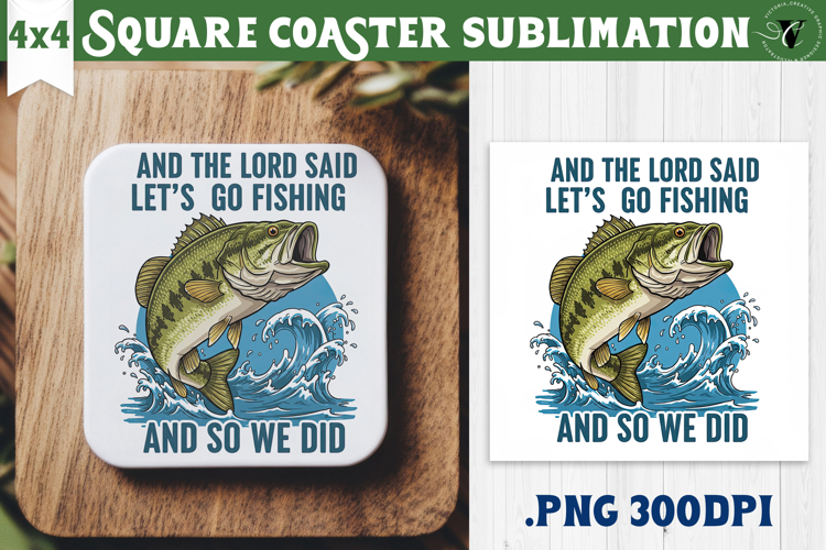 Square Coaster | Fishing | Fishing lover gift