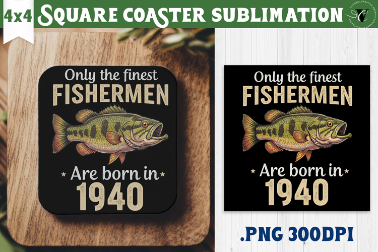 Square Coaster | Fishing | Fishing lover gift
