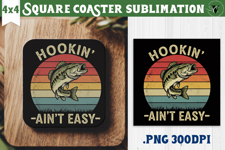 Square Coaster | Fishing | Fishing lover gift