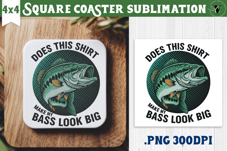 Square Coaster | Fishing | Fishing lover gift
