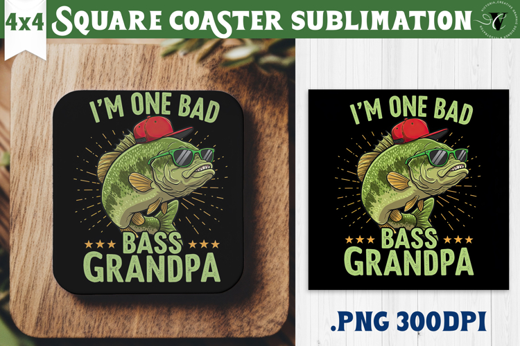 Square Coaster | Fishing | Fishing lover gift