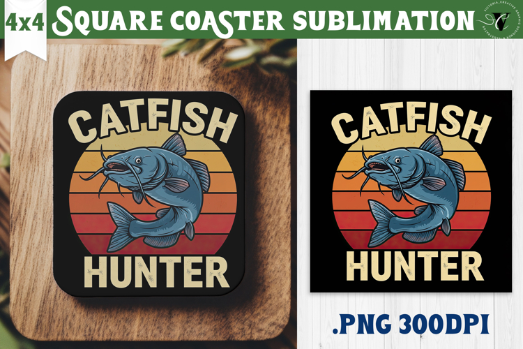 Square Coaster | Fishing | Fishing lover gift