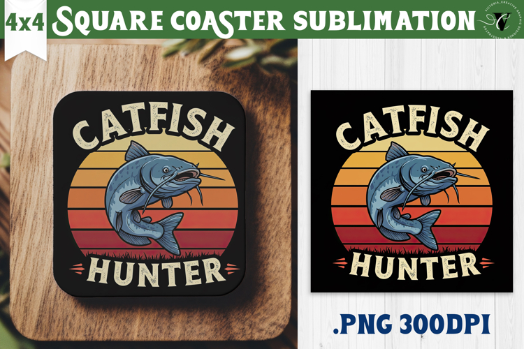 Square Coaster | Fishing | Fishing lover gift