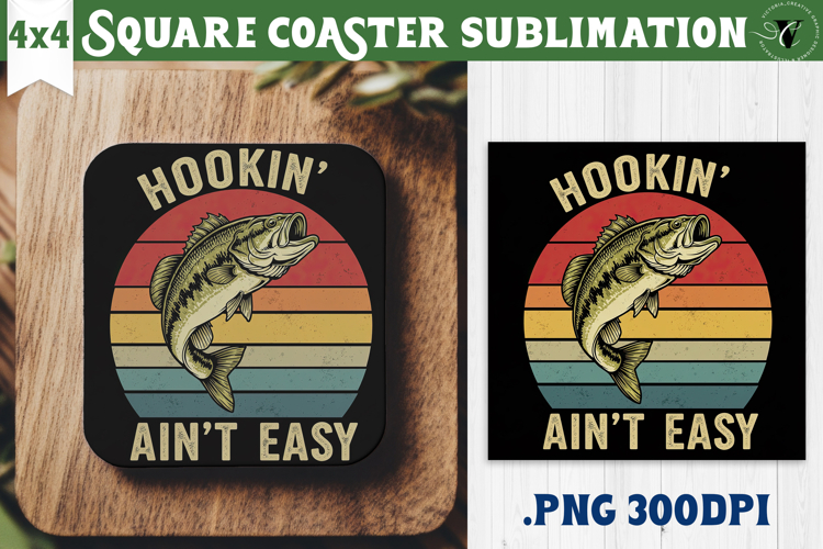 Square Coaster | Fishing | Fishing lover gift