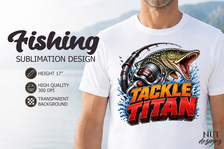 Fisherman Fathers day tshirt Tackle Titan Fishing design