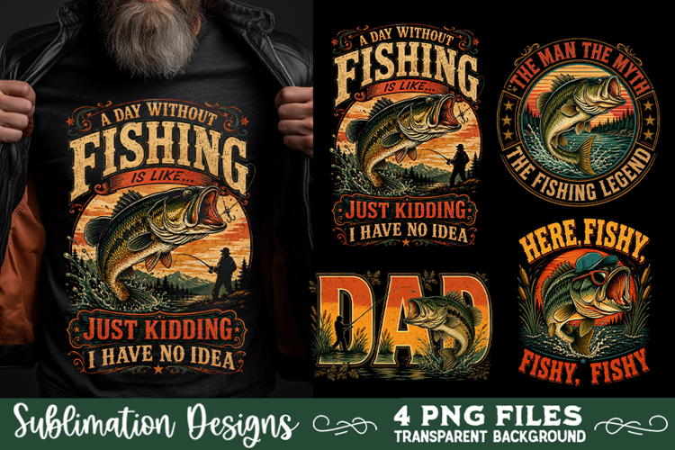 Fishing sublimation PNG, 4 Fishing PNG, Fathers day PNG
