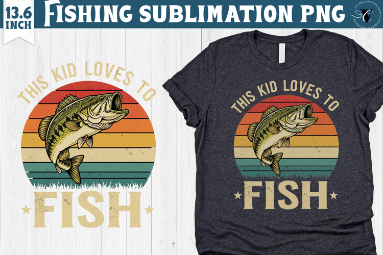 Fishing sublimation design | Fishing clipart