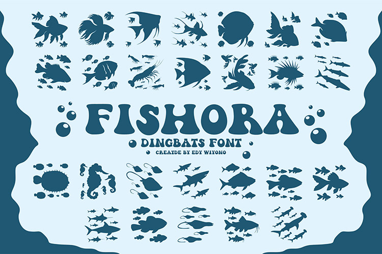 Fishora Dingbats Font