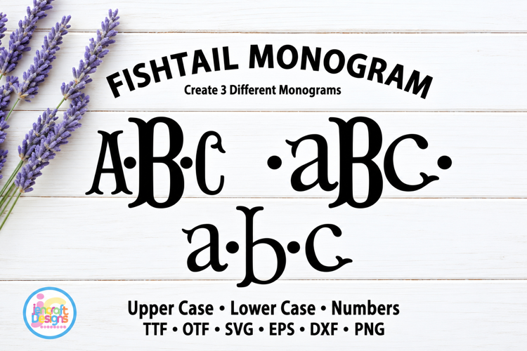 Fishtail Alphabet| Monogram Svg TTF Font