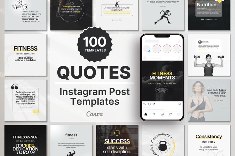 Fitness Quotes Instagram Post Templates