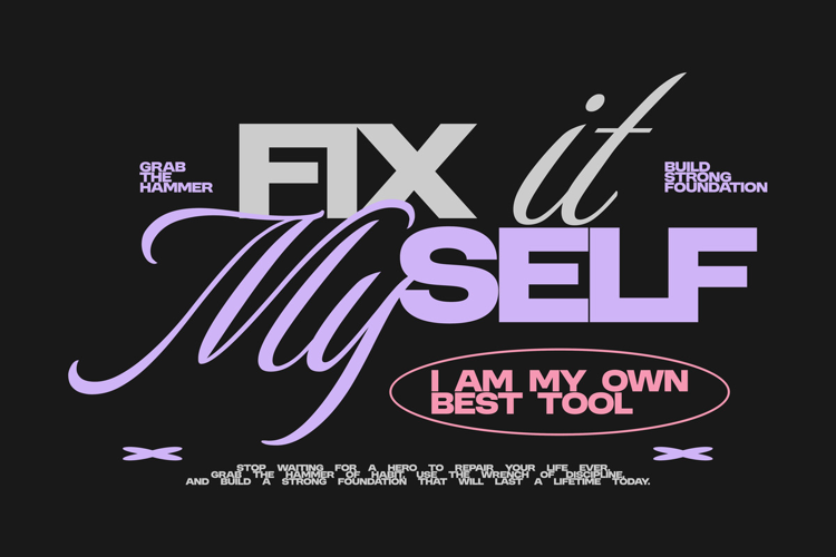 Fix it Myself Funny Typography Quote T shirt Design