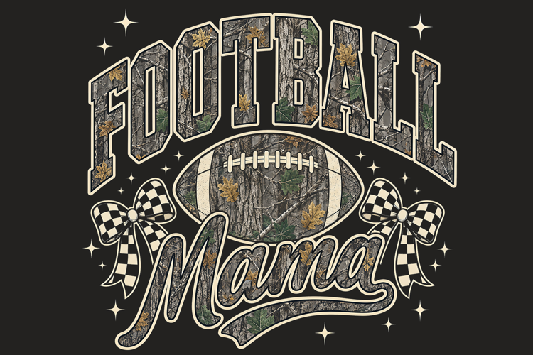 Camo Football Mama Mom Shirt Sublimation PNG Design