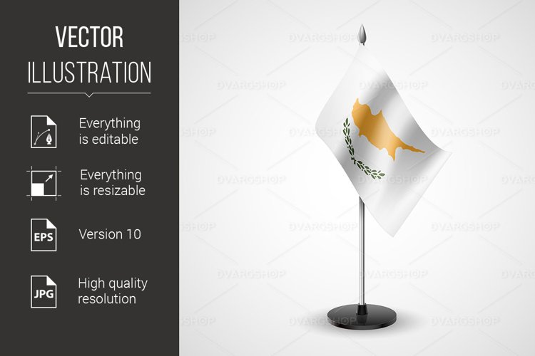 Table flag of Cyprus