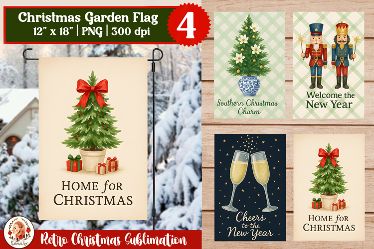 Christmas Garden Flag, Cristmas Tree, Merry Christmas