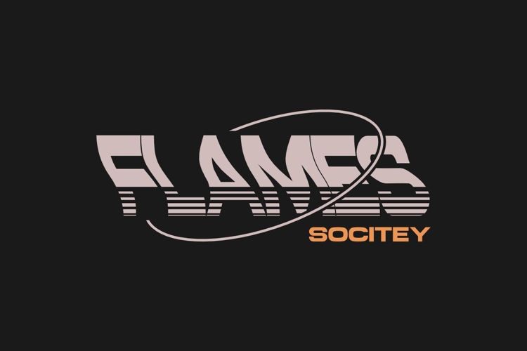 Flames Socitey Urban Logo Streetwear T-shirt Design