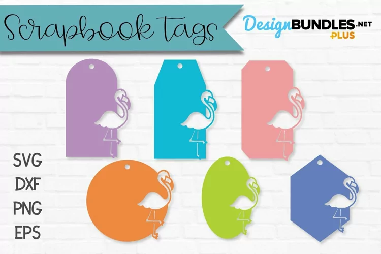 Flamingo Cut Out Scrapbook Tags | Gift Tags For Summer