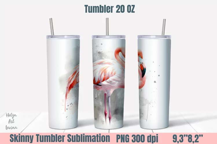 Flamingo Tumbler 20 OZ Sublimation | Summer Tumbler Wrap