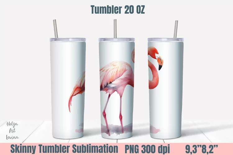 Flamingo Tumbler 20 OZ Sublimation | Summer Tumbler Wrap