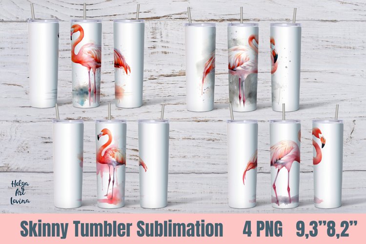 Flamingo Tumbler 20 OZ Sublimation example image 1