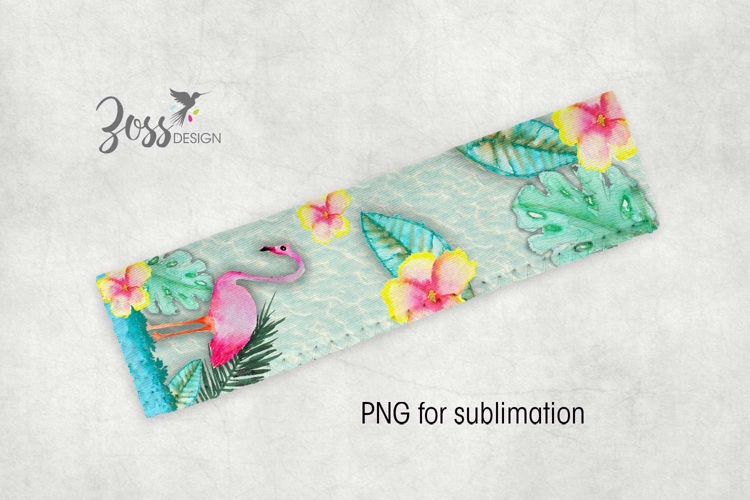 Tropical Flamingo Ice pop Holder sublimation design