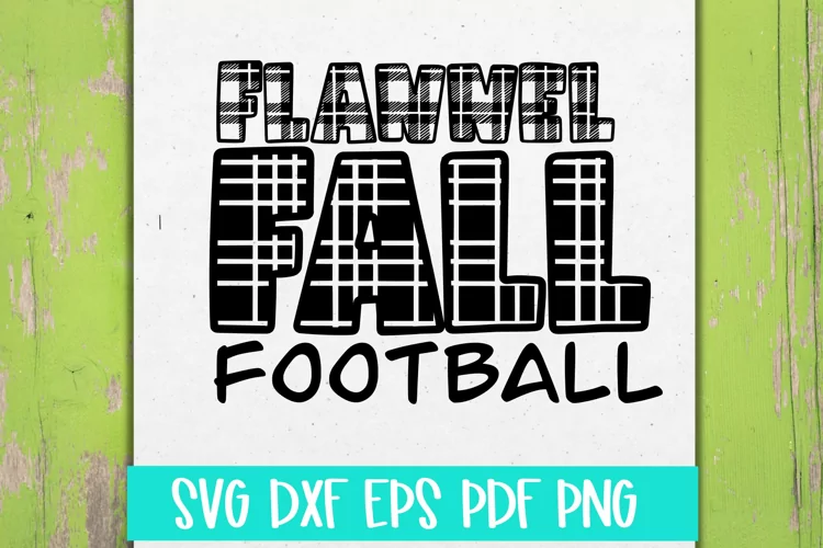 Flannel Fall Football SVG Cut file