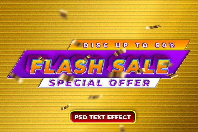 big sale,flash sale banner template editable text effect
